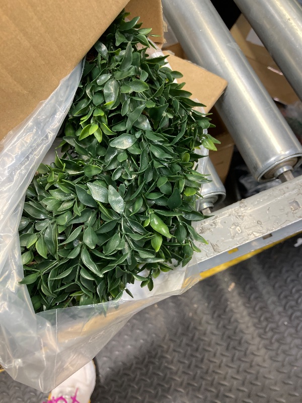Photo 1 of 11.5-Inch Opal Basil Wreath - UV Resistant Artificial Summer, Fall, Winter, or Spring Wreath - Indoor/Outdoor Wreaths for Front Door by Pure Garden