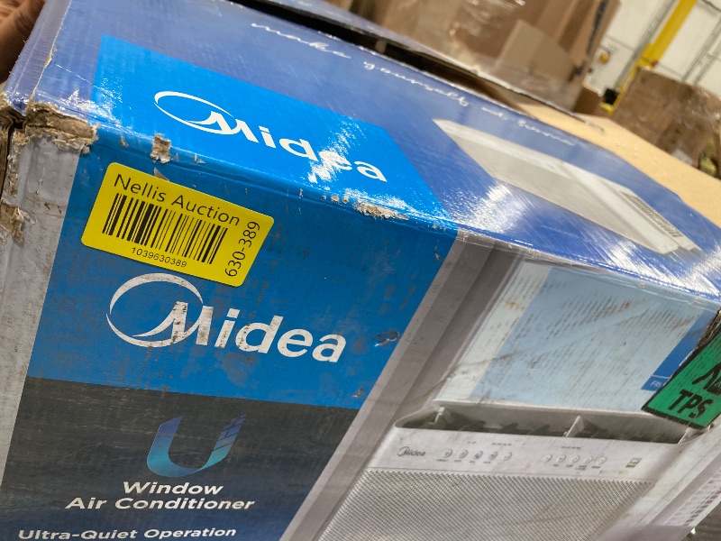 Photo 1 of **SEE NOTES** Midea 12,000 BTU U Shaped Smart Inverter Window Air Conditioner, Cools up to 550 Sq. Ft.,Ultra Quiet with Open Window Flexibility, Works with Alexa/Google Assistant, 35% Energy Savings, Remote Control