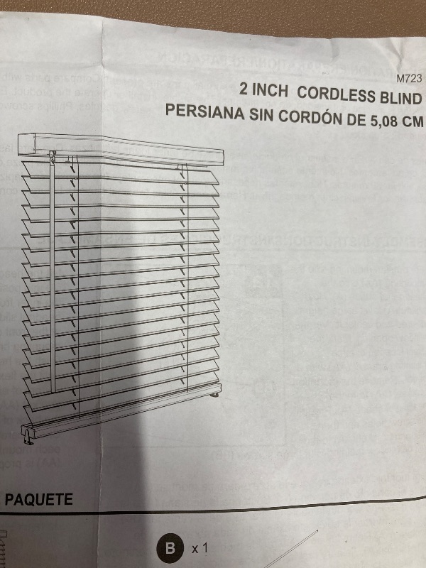 Photo 1 of 2inch cordlees blind persiana sin cordon de 5.08cm