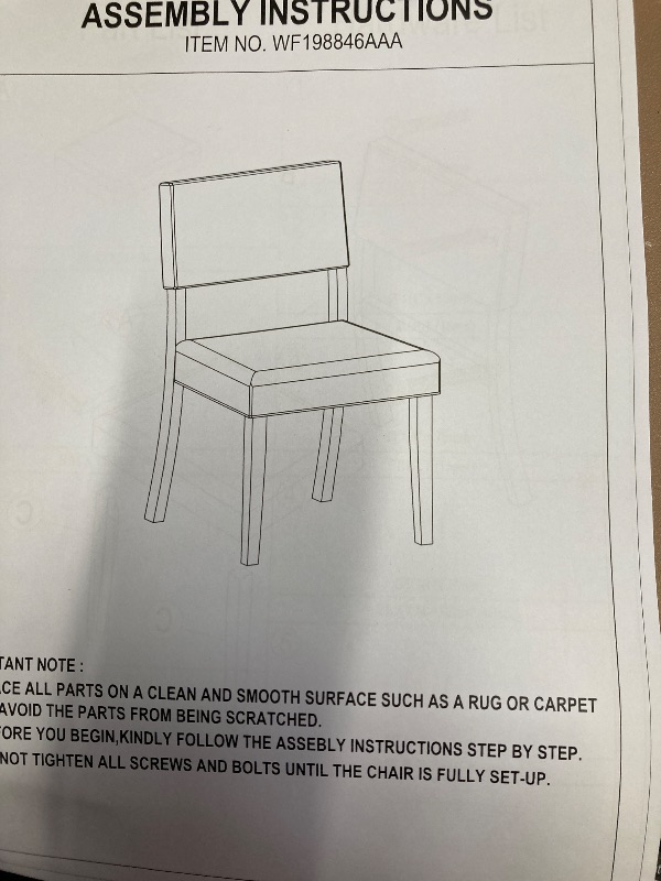 Photo 1 of  Dining set with 4 chairs beige and black.