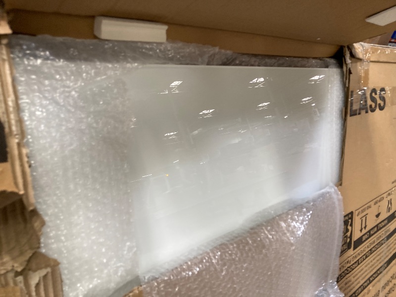 Photo 1 of Audio-Visual Direct Magnetic Ultra White Glass Dry-Erase Board Set - 8' x 4' - Includes Magnets, Hardware & Marker Tray