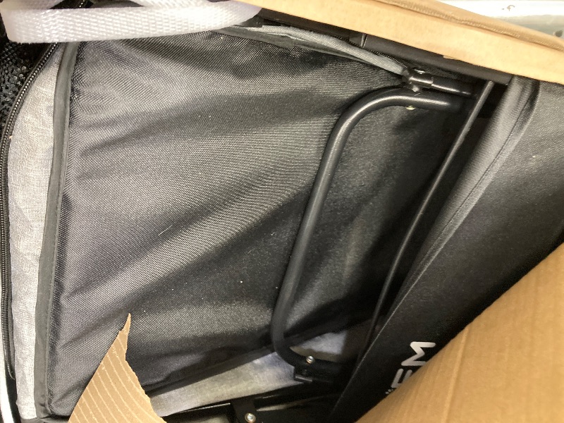 Photo 1 of  Double Pet Stroller Foldable Stroller for 2 Dogs Cats Two-Seater Carrier Strolling Cart for Dog Cat and More Multiple, Grey