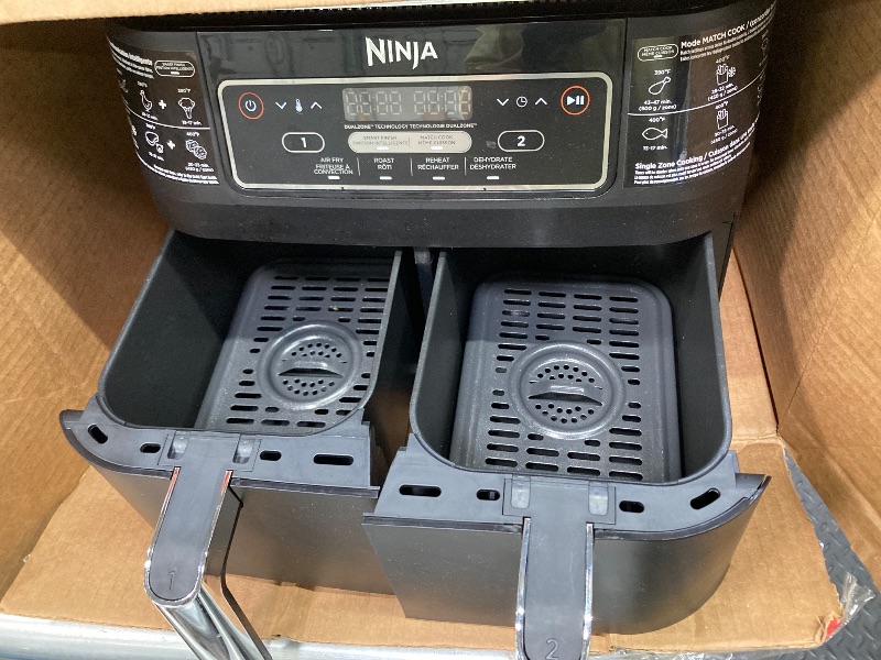 Photo 1 of Ninja Foodi 4-in-1 DualZone FlexBasket Air Fryer with 7-Qt MegaZone, DZ070
