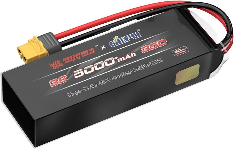 Photo 1 of  Angry Snail RC Battery 3S 11.1V 5000 mAh 70C LiPo Battery XT60, Max 25A Charging, Spare Parts RC Battery for 1/10 1/8 RC Car 10208