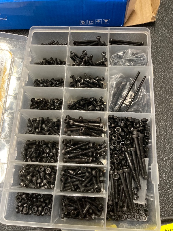 Photo 1 of 
Kadrick 2240 Pcs M3 Screws Nuts Washers Assortment M3x4MM-35MM, Hex Socket Button & Cap Head Metric M3 Machine Bolts Kit, 12.9 & 10.9 Grade Alloy...
Size:Black Oxide 2240Pcs