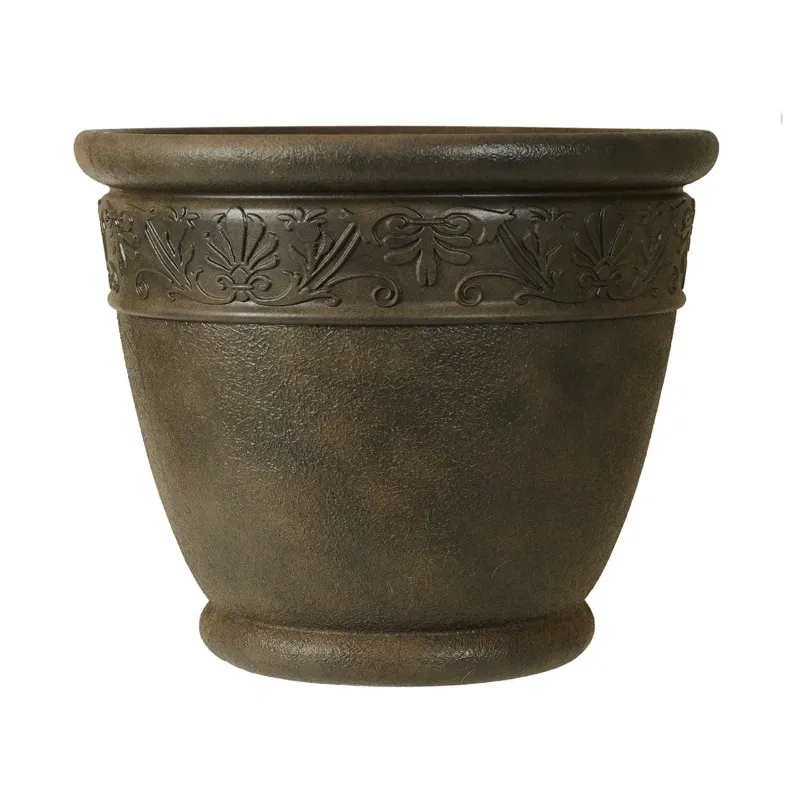 Photo 1 of 23" Grosfillex Richmond Garden Planter, Rust
2 pack
