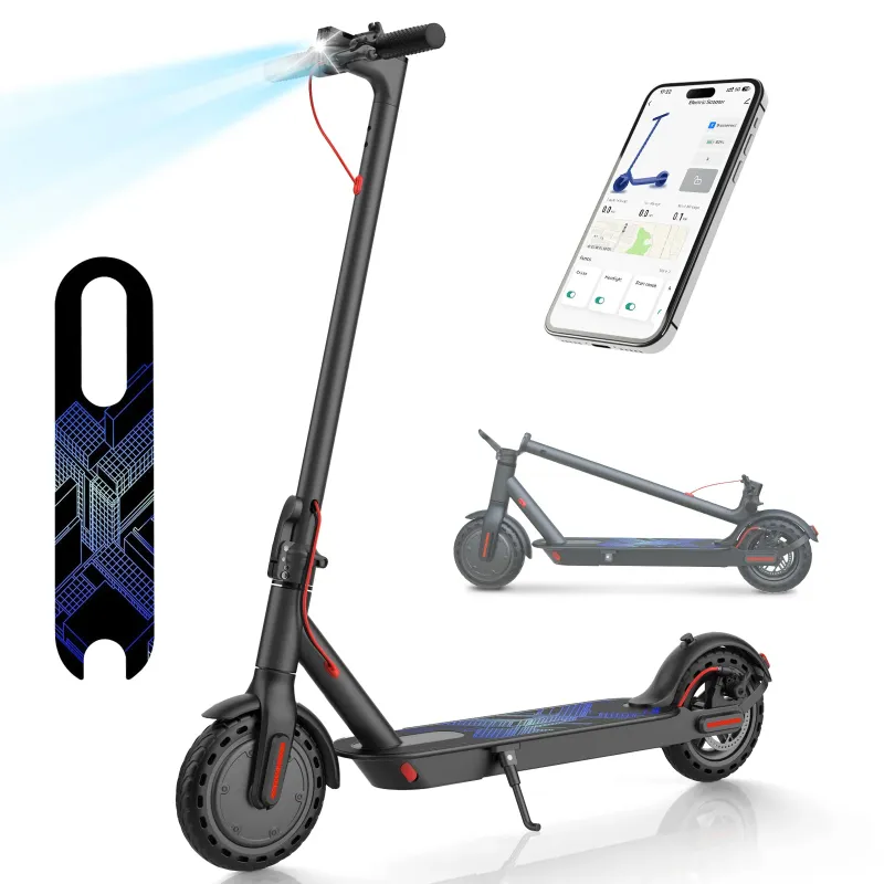Photo 1 of  350W Electric Scooter Adults,20 Miles Range & 9" Solid Tires,Foldable Commuting E Scooter with Cruise Control,Smart APP control

