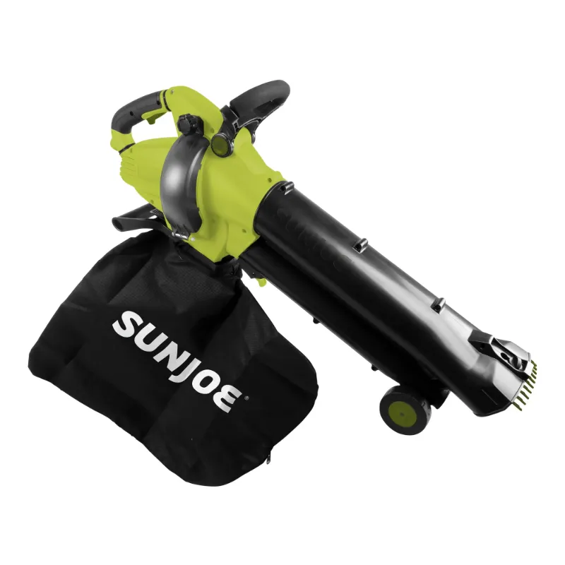 Photo 1 of Sun Joe Electric Leaf Blower, Vacuum & Mulcher, 180 MPH, 195 CFM, Leaf-Grabbing Teeth, Telescopic Frame, 12-Amp