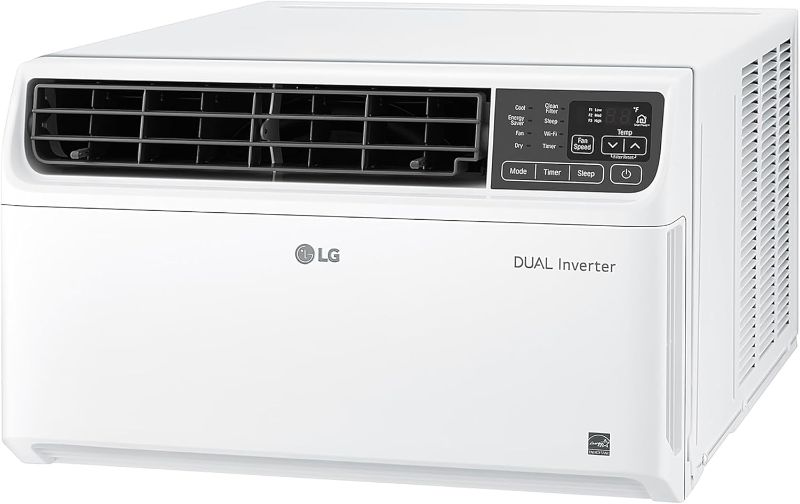 Photo 1 of  6,000 BTU Dual Inverter Smart Window Air Conditioner, 115V, Cools 250 Sq. Ft., Ultra Quiet Operation, Up to 35% More Energy Savings, ENERGY STAR®, works with LG ThinQ, Amazon Alexa and Hey Google
