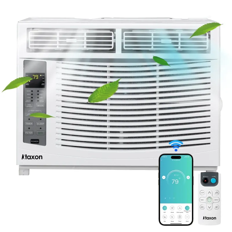 Photo 1 of ***PARTS ONLY*** Ktaxon WiFi Wnabled 6000BTU Window Air Conditioner With Remote, White