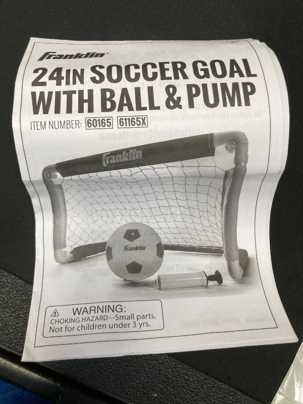 Photo 1 of ***ONLY THE NET/MISSING PARTS**Franklin Sports Kids Soccer Goal with Ball and Pump – 24inch x 16inch Folding Goal – Great for Backyard or Indoor Play – Pink/Purple