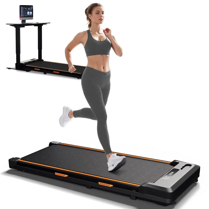 Photo 1 of 2.5Hp Walking Pad, Walking Area 2 in 1 Under Desk Treadmill,300lb Walking Treadmill with Remote Control and LED Display, Quiet, Compact & Small Treadmill for Home & Office, Black
