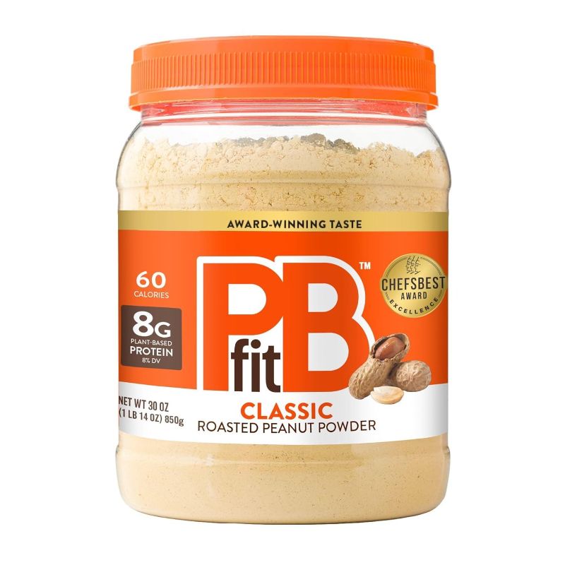 Photo 1 of 
PBfit 30 Ounce Classic Peanut Butter Powder, Powdered Peanut Butter Spread From Real Roasted Peanuts, 8g of Protein 8% DV, Gluten-Free, 60 calories, 87%...
