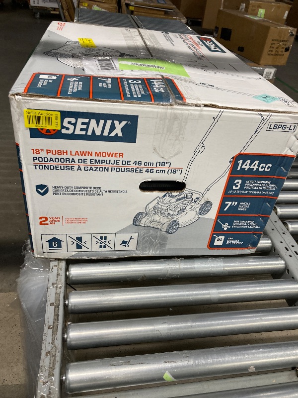 Photo 1 of 
SENIX Power Lawnmower, 18in, 144cc 4-Cycle Engine, Rear Wheel Drive with Side Discharge
