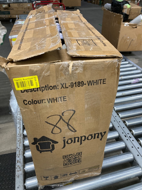 Photo 1 of 
JONPONY Big and Tall Office Chair 400LBS Wide Seat Ergonomic Computer Desk Chair High Back Executive Leather Chair Adjustable Task Chair Lumbar Back Support 8 Hours Heavy Duty Design,9189,White
