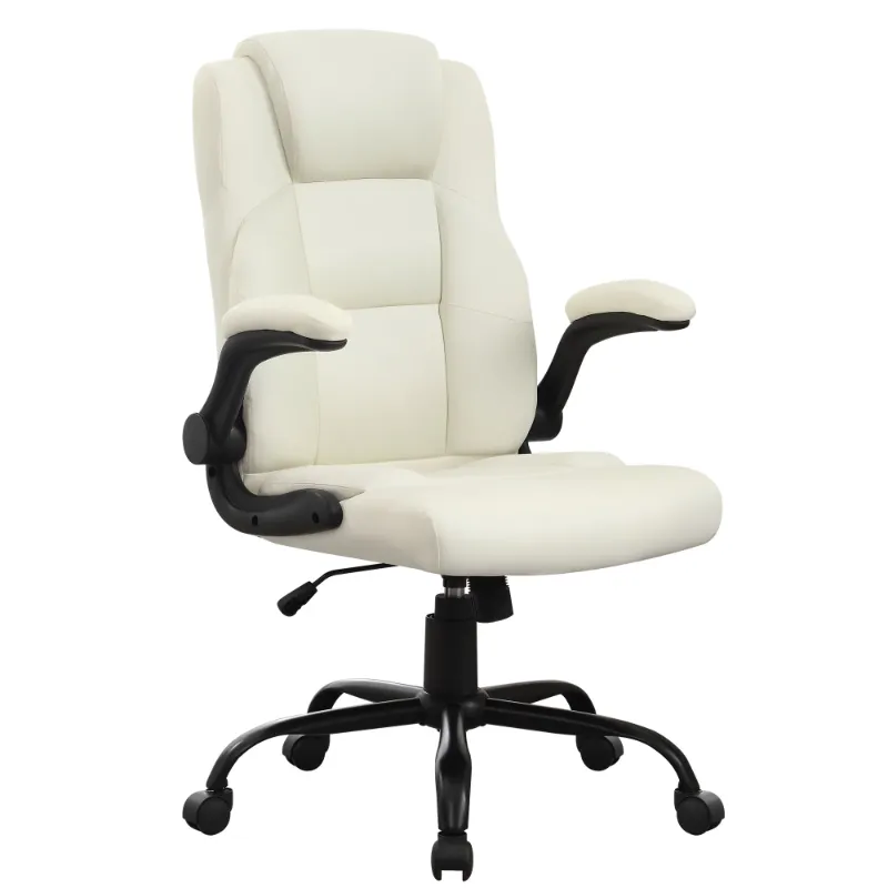 Photo 1 of 
JONPONY Big and Tall Office Chair 400LBS Wide Seat Ergonomic Computer Desk Chair High Back Executive Leather Chair Adjustable Task Chair Lumbar Back Support 8 Hours Heavy Duty Design,9189,White