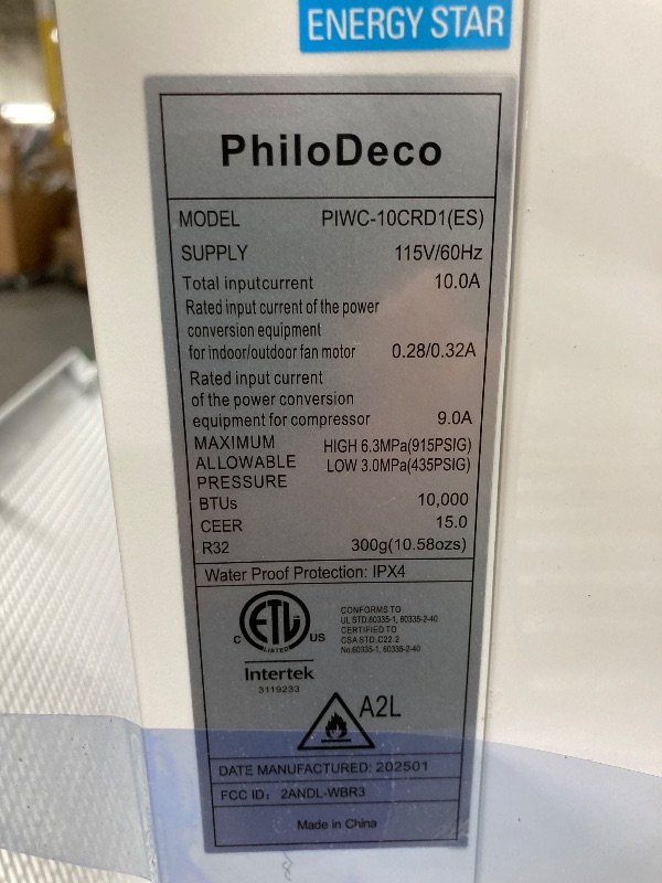 Photo 1 of 
PhiloDeco Energy Star Window Air Conditioner, 10000 BTU Window Air Conditioner with Wifi 440 sq ft. Inverter Ac , Remote Control, Ultra Quiet & Easy Installation, ECO/24 Timer/Auto Restart