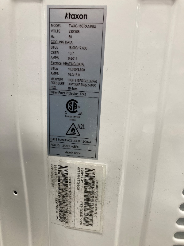 Photo 1 of *** with damages, please see the photos***Ktaxon 18000 BTU Window Air Conditioner with Heat, Window AC Unit & Heater Combo with APP & Voice Smart Control, Timer Function & Easy Installation Kit, Work with Alexa/Google Assistant, 208/230V