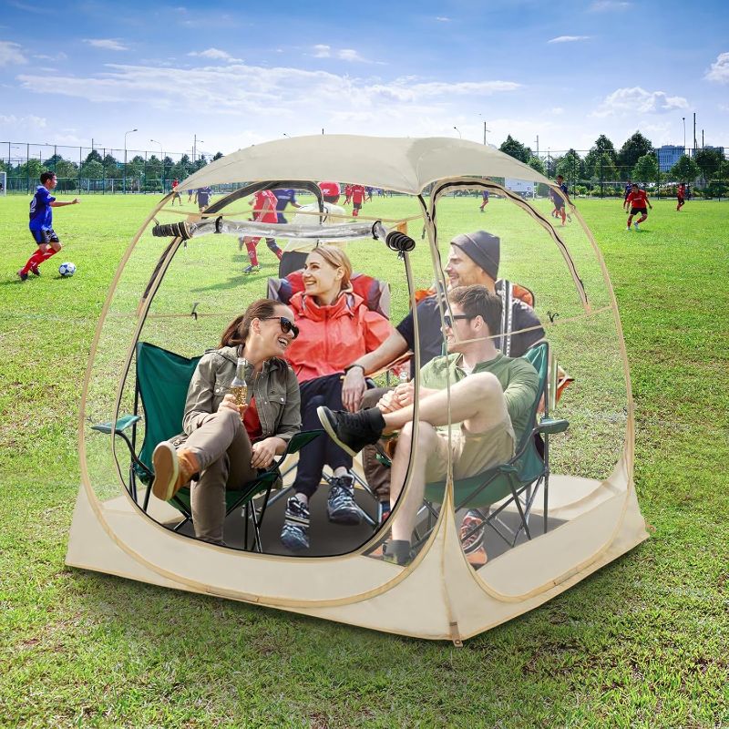 Photo 1 of Weather Proof Sports Tent, 1-6 Person Pop-Up Bubble Tent Portable for Watching Sports Events Outside, Camping, and Fishing
