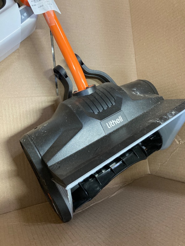 Photo 1 of Litheli Cordless Snow Shovel, 20V 12" Battery Powered Snow Thrower, Battery Snow Blower with Auxiliary Handle, with 4.0Ah+2.0Ah Li-ion Battery
