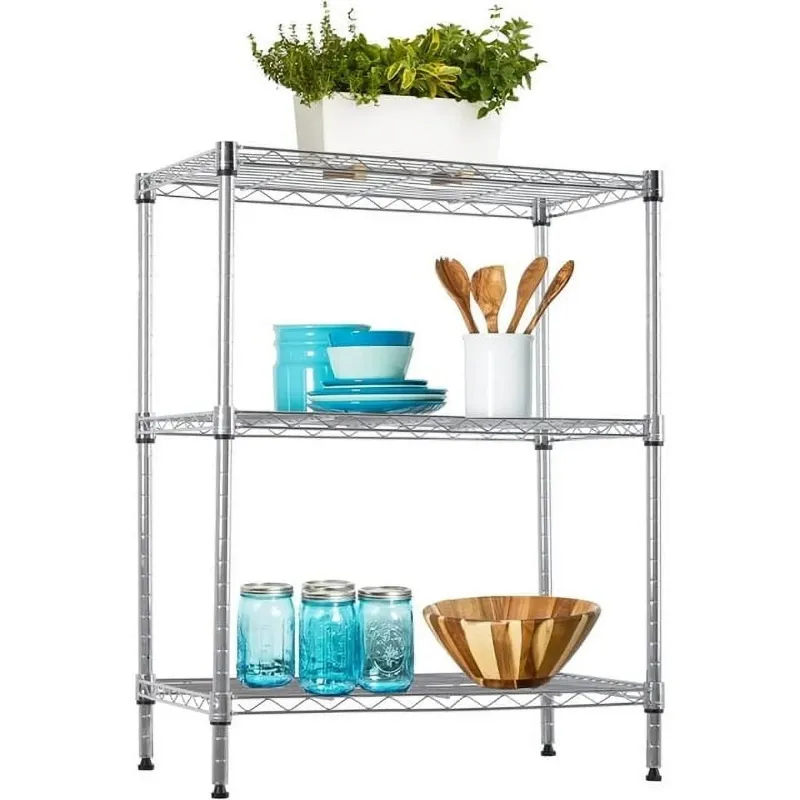 Photo 1 of BestOffice Chrome 3 Shelves 13"D x 23"W x 30"H Wire Shelving
