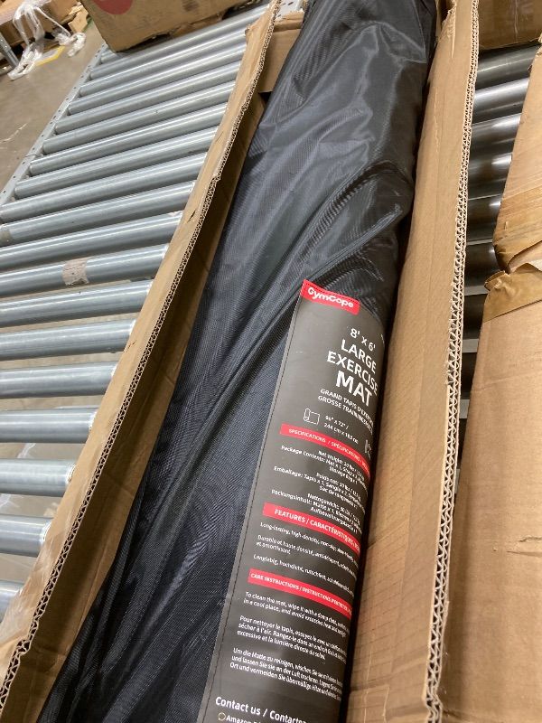 Photo 1 of Large Exercise Mat for Home Workout,12‘x6’/10'x6'/9'x6'/8'x6'/7'x5'/6'x4' (7mm) Extra Thick Workout Mat, High-Density Gym Mat for Cardio, Jump Rope, MMA, Weights (Shoe-Friendly)