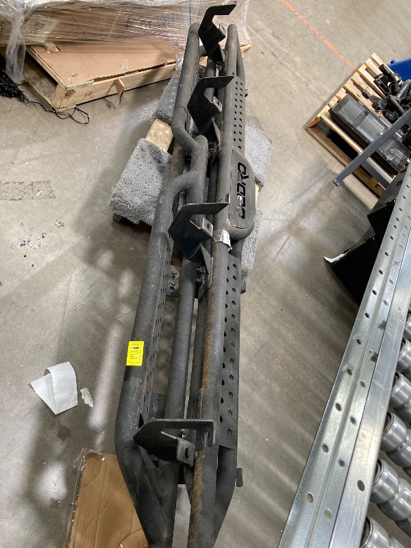 Photo 1 of Running Boards Compatible with Chevy Silverado GMC Sierra Crew Cab 2019-2025 1500, 2020-2025 2500HD 3500HD, Two-Stair Side Steps Rail Drop Nerf Bars Carbon Steel (Excl 2019 1500 LD/Limited)