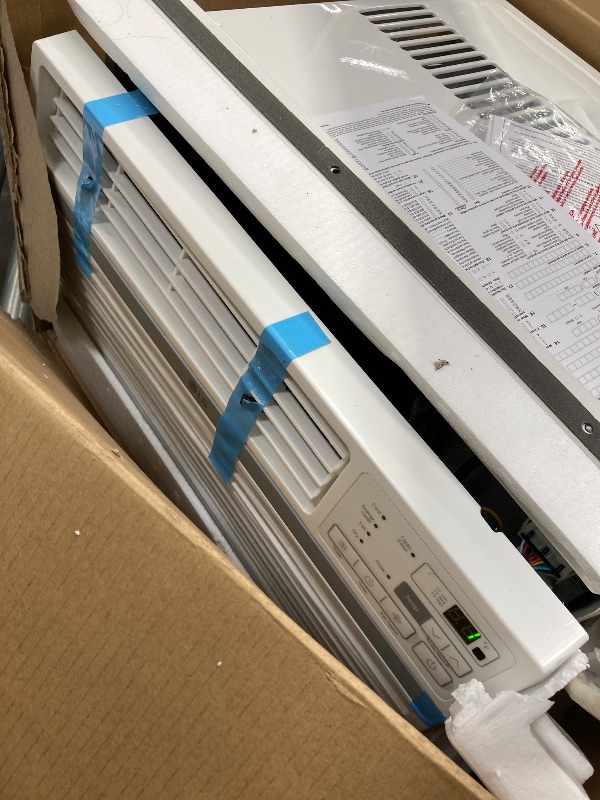 Photo 1 of ***THERE IS MAJOR DAMAGE***LG LW1024RD 10,000 Window Air Conditioner, 115V, 450 Sq.Ft. (18' x 25' Room Size), Quiet Operation, Electronic Control with Remote, 3 Cooling & Fan Speeds, Auto Restart, 10000 BTU, White