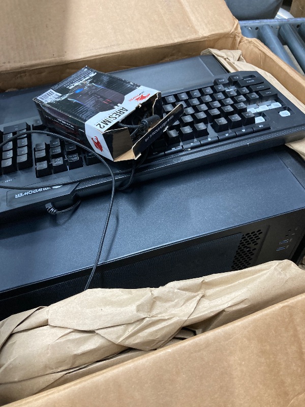Photo 1 of ***DAMAGED KEYBOARD/PARTS ONLY**iBUYPOWER Starter PC Computer Desktop SlateMR 240i (Intel i3-10105F 3.7GHz,NVIDIA GeForce GT 1030 2GB, 8GB DDR4, 480 GB SSD, WiFi Ready, Windows 11 Home)