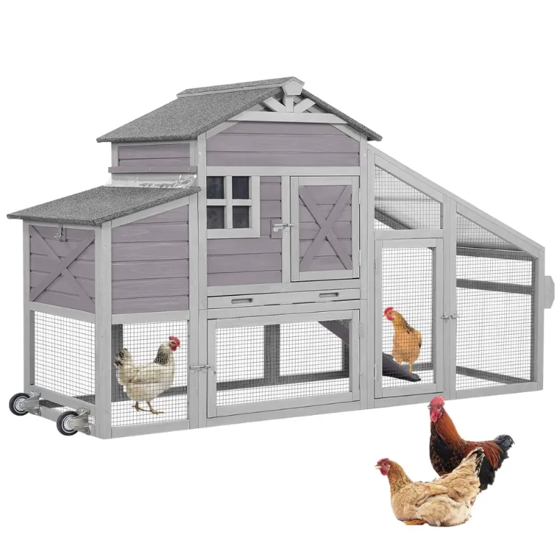 Photo 1 of ***PARTS ONLY***
Aivituvin Chicken Coop Hen House for 2-4 Chickens with Wheels Push-Pull Handrail Nest Box
