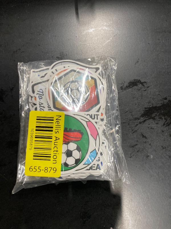 Photo 1 of 100PCS Soccer Stickers for Water Bottle World Cup Laptop Sticker Vinyl Waterproof Stickers Wardrobe Car Skateboard Phone Luggage Guitar Decal for Kids ***(2 Packs)***