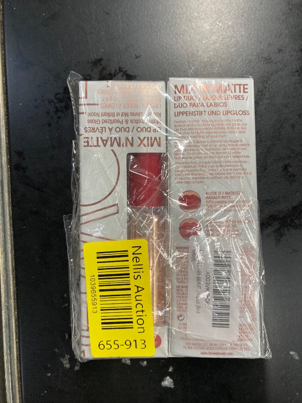 Photo 1 of 2 Pack FLOWER BEAUTY Mix N Matte Lip Duo - Matching Full Coverage Matte Lipstick & High Shine Lip Gloss Duo (Red Velvet)