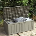 Photo 1 of ***SOME PIECES CRACKED/CHIPPED**Dextrus 120 Gallon Outdoor Storage Deck Box Backyard Patio Big Container Box Weatherproof Large Garden Pool Organizer
