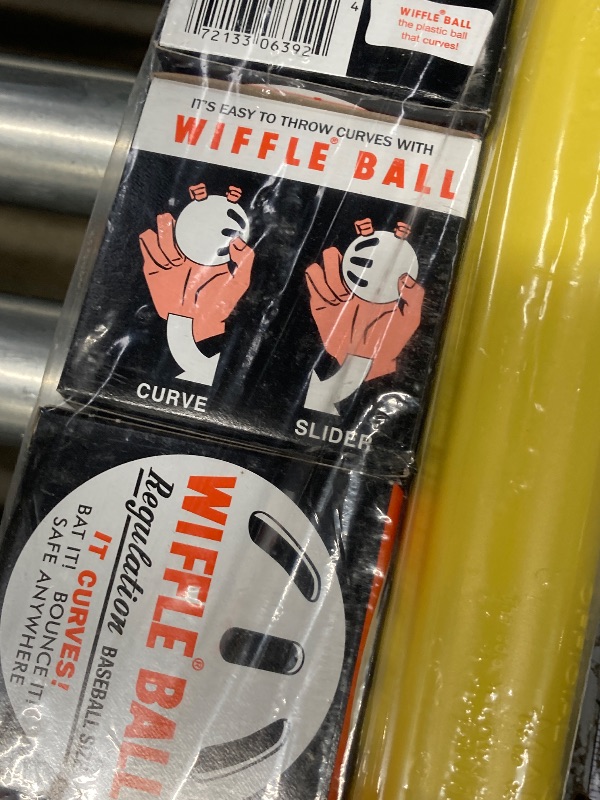 Photo 1 of  Wiffle Ball 6 Baseballs Official Size - 6 Pack and Wiffle Ball 32" Bats 2 Pack, Gift Set Bundle
 ***(BOX RIPPED/TORN)***