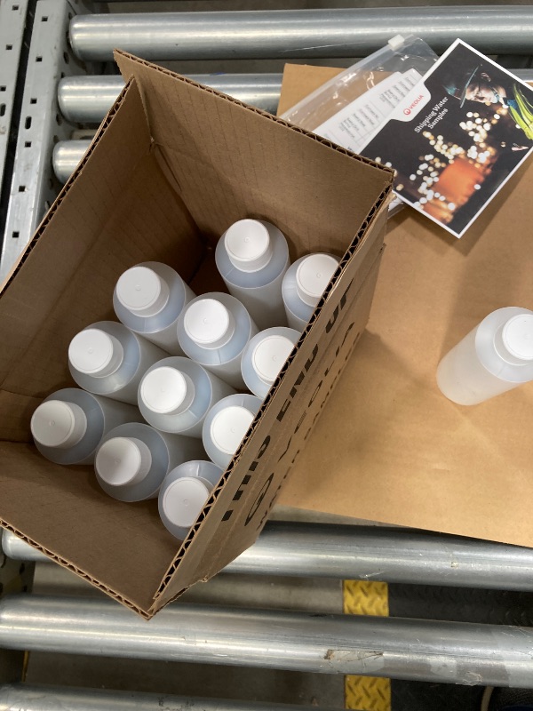 Photo 1 of 12-Pack Bulk Empty Plastic Juice Bottles Reusable Water Bottles to work great as Sensory Bottles and Smoothie Bottles with Black Lids Great for Sensory Crafts and Calming Bottles    ***(ORIGINAL STOCK PHOTOI NOT AVAILABLE)***
