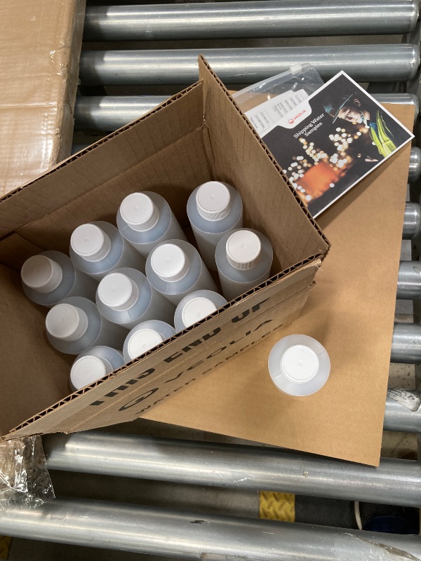 Photo 1 of 12-Pack Bulk Empty Plastic Juice Bottles Reusable Water Bottles to work great as Sensory Bottles and Smoothie Bottles with Black Lids Great for Sensory Crafts and Calming Bottles    ***(ORIGINAL STOCK PHOTOI NOT AVAILABLE)***