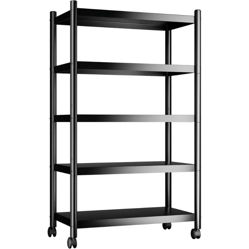 Photo 1 of ***SIMILIAR TO PICTURE**5-Shelf Heavy Duty Metal Storage Rack with Wheels - Adjustable ShelvinG