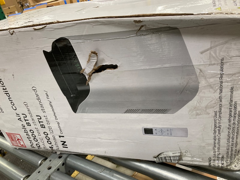 Photo 1 of 14,000 BTU Portable Air Conditioner Cools Up to 700 Sq.Ft, 3-IN-1 Energy Efficient Portable AC Unit with Remote Control & Installation Kits for Large Room, Campervan, Office, Temporary Space