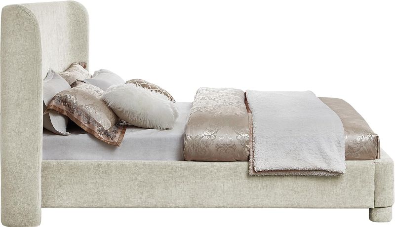 Photo 1 of meridian furniture 711 cream king bed fram / footboard / slats / hardware