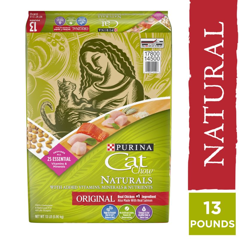 Photo 1 of ***BAG WAS RIPPED AND TAPED**Purina Cat Chow Naturals Original Chicken Flavor Dry Cat Food - 13lbs
