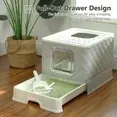 Photo 1 of ***MISSING PARTS**PAWZ Road Enclosed Cat Litter Box Large with Lid Drawer Type Easy to Clean,Gray
