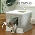 Photo 1 of ***MISSING PARTS**PAWZ Road Enclosed Cat Litter Box Large with Lid Drawer Type Easy to Clean,Gray
