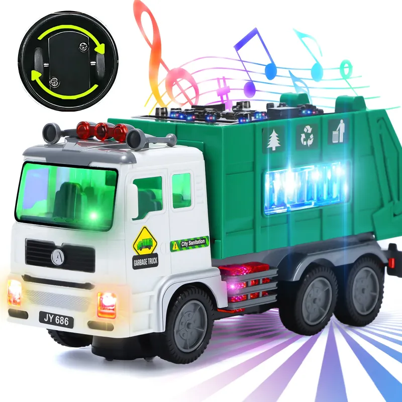 Photo 1 of 
PLAY ACT GARBAGE TRUCK  FRICTION POWERED LIGHTS AND SOUNDS