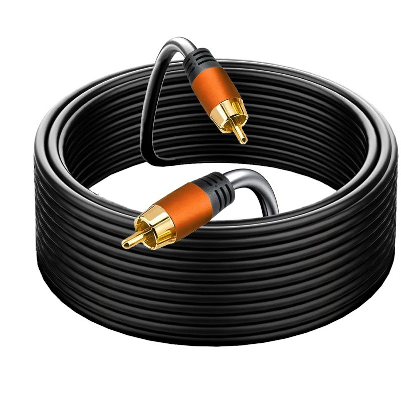Photo 1 of 
Generic 10FT RCA Male to Male Digital Coaxial Audio Cable for Subwoofer, Home Theater, Video/Audio, Compatible with Subwoofer Speakers, HDTV, Sound Bar, Blu-ray Player, DVD Home Theater