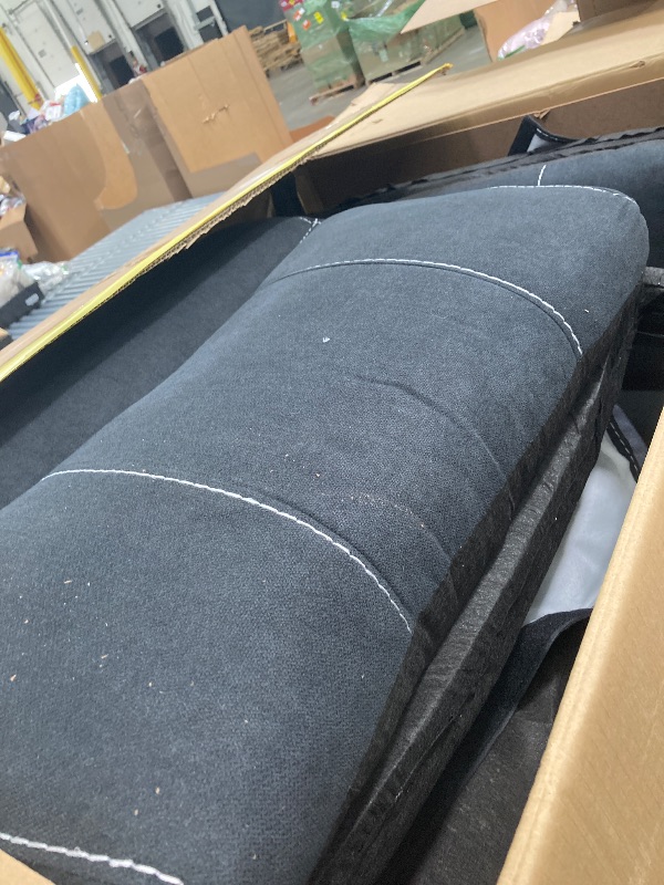 Photo 1 of ***BOX 2 OF 3 ONLY/INCOMPLETE SET**Modern Manual Reclining Motion Sectional Sofa L-Shaped Oversized Recliner Sofa&Couch Curved Symmetrical Tufted Upholstered Couch w/2 Storage Console and 4 Cupholders for Living Room/Home Theater