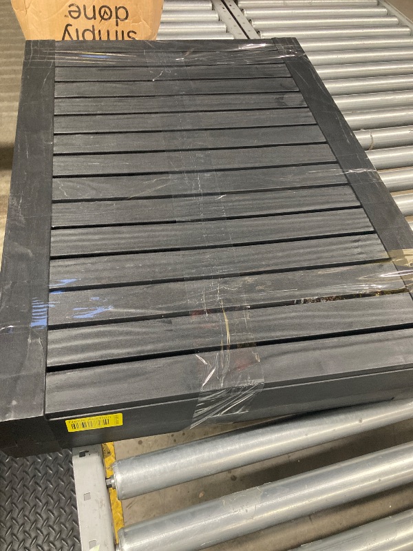 Photo 1 of Keter Outdoor Storage Deck Box, 150 Gallon Resin Patio Bin & Bench, Solid, Dark Grey