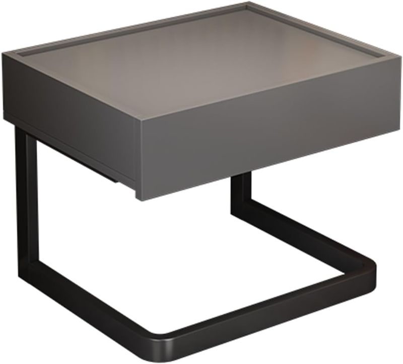 Photo 1 of Suspended bedside table, simple small cabinet for bedroom, simple storage cabinet, bedside table(Gray), 19.7inx15.7inx17.7in, Grey, 3258947