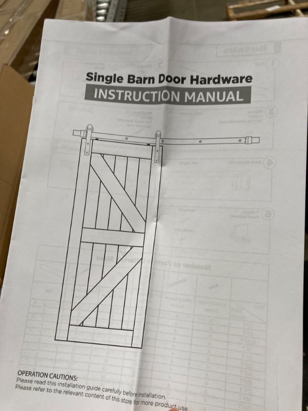 Photo 1 of ***THERE IS NO DOOR INCLUDED****FREDBECK 36in x 84in Wood Barn Door with 6.6FT Barn Door Hardware Kit Included K Shape Solid Spruce Wood Panel Need to Assembly