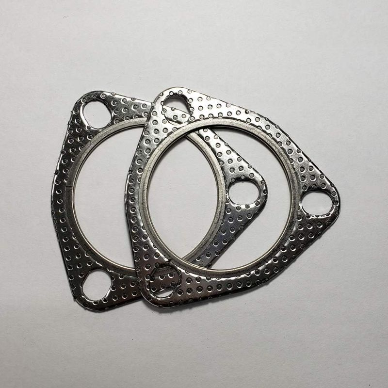 Photo 1 of 2.5" 3 Bolt MLSG High Temp Exhaust Gasket w/SS Fire Ring (Qty 2)