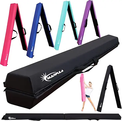 Photo 1 of 6 FT / 8 FT / 9 FT / 10 FT Folding Gymnastic Balance Beam for Kids with Carry Bag for Home and Club Use